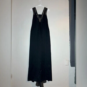 NWT MAX AZRIA Designer Black V Sleeveless Maxi Dress 6